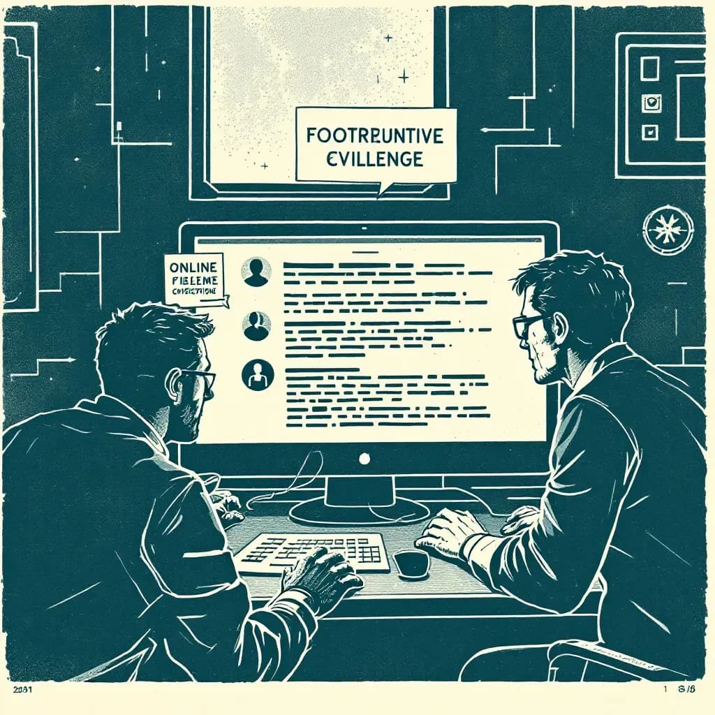 Online posts as digital evidence in a murder investigation, featuring investigators analyzing digital footprints on a computer screen, symbolizing the importance of digital trails in modern crime-solving.