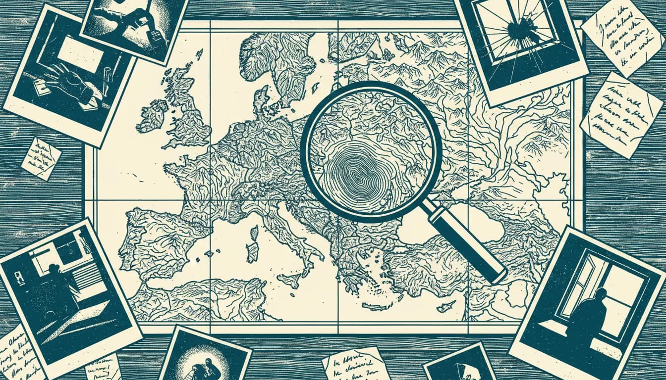 The front page of European Cold Cases — Europa Editions — 2025