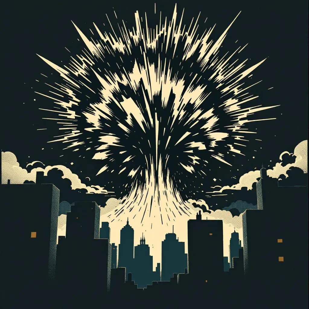 bombing — Krimidex illustration