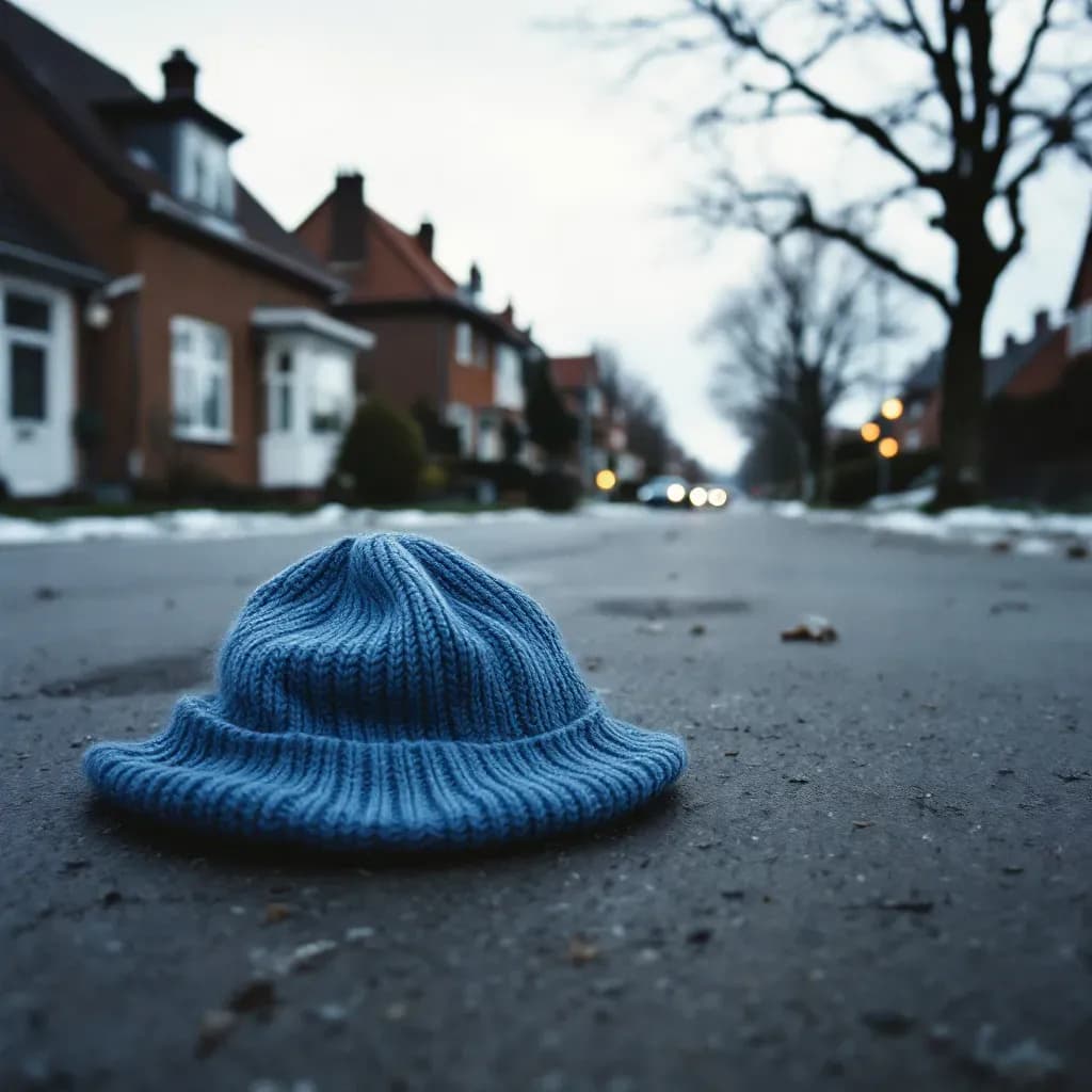 MANDEN MED DEN BLÅ STRIKHUE — kriminalsag